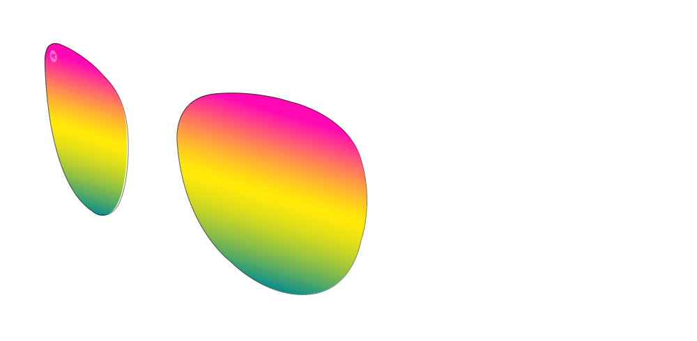 Knockaround Mai Tais Lens  - Custom Lens - Rainbow POLARIZED